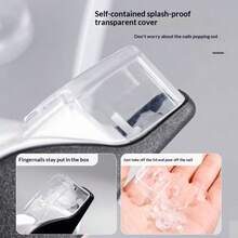 Nails 2-In-1 Nail Tip Clipper With Splash Guard & Nail File, Precision False Nail Cutter For Acrylic Nails, Press On Nails And Gel Nail Tips, Portable Manicure Tool - Black and White - View 8