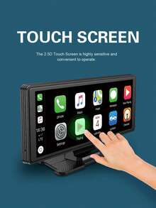 XUDA Nuevo reproductor multimedia de video CarPlay con pantalla táctil IPS de 10.26", reproductor portátil inalámbrico CarPlay MP5 compatible con Apple o Android Auto - Negro - Ver 3