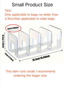 4pcs Transparent Plastic Bag Organizer Dividers, Acrylic Wardrobe Storage Racks, Handbag Organizer Holders, Clear Bag Organizers - Clear - View 13