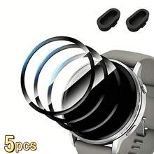 (5pcs) 3pcs Protector de pantalla de reloj + 2pcs Tapón antipolvo, Compatible con Venu 4 41mm/45mm Protector de pantalla + Tapón antipolvo, [Resistente a arañazos] Película blanda de cobertura completa de pantalla 3D, Protector de pantalla transparente de alta definición resistente a arañazos, Tapón blando para puerto de carga que evita el polvo y la suciedad, Compatible con accesorios de reloj inteligente Venu 4. - 5 piezas (3+2 piezas) para Venu4-45mm - Ver 1