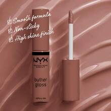 NYX Brillo de labios de mantequilla 46 Butterscotch 0.27oz/8ml Maquillaje Color de labios Brillo de labios Tono cálido de caramelo Ultra suave Sensación ligera No pegajoso Hidratante Perfecto para looks naturales Novia Esposa Madre Amiga Cumpleaños Graduación Fiesta Viaje Campamento Exterior Escuela Campus Festivales Aniversario Otoño Halloween Looks de otoño - 46 Caramelo de mantequilla - Ver 7
