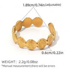 4pcs/2pcs/1pc Ocean Resort Style Women's Jewelry Ring, Blue Crushed Seashell Non-Fading Open Ring, Women's Beach Accessory - Multicolor - View 8