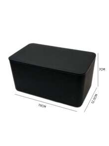 1 hộp đựng khăn giấy màu đen bằng chất liệu PP có nắp gập tự động, phiên bản lưu trữ tiêu chuẩn và phiên bản nâng cấp có kẹp, phù hợp cho phòng khách, phòng ăn và phòng ngủ - màu đen - Xem 5