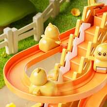Manual Press Duck Track Slide Toy,Kids Hand Operated Stair Climbing Race Car Game, Educational Development Interactive Toy For Toddlers Boys Girls - Multicolor - View 6