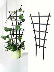 Stackable Plant Trellis, Plastic Climbing Plant Support Lattice, Suitable For Potted Plants, Indoor Climbing Plants, Small Climbing Plants, Reusable Flower Plants, Back Trellis Hook Growth Accessories, Suitable For Home And Outdoor Use - Multicolor - View 4