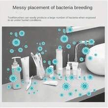 1 Unit Of Automatic Toothbrush And Toothpaste Dispenser, Stand Type, Wall-Mounted Dustproof Toothpaste Dispenser For Bathroom. - Green - View 4