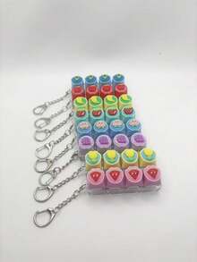 Fidget Toy Keychain - Multi-Key Press Pendant, Portable Keyboard Clicker, For Focus And Relaxation, Stress Relief Desk Toy, Ideal Gift For Adults - Color - View 2