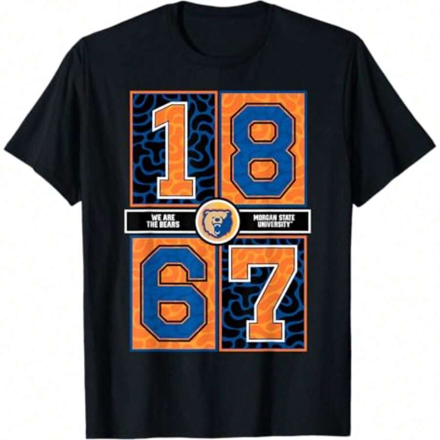 Morgan State University - MSU Bears Concrete Date T-Shirt - 黑色 - 查看 1