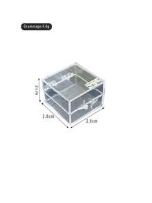 1個 2.8cm 娃娃屋迷你透明塑料收納盒模型 | 翻蓋設計 | 高仿真密封盒形狀 | 1:12 娃娃屋迷你配件 | 逼真食物玩具收納盒 / 零食盒 / 收納盒裝飾品 | 適用於娃娃屋廚房 / 超市 / 零食櫃場景，男女通用玩具，適合男孩和女孩，迷你場景裝飾 | 生日 / 聖誕節 / 萬聖節 / 嘉年華節日禮物，為您的迷你世界增添逼真生活細節，創造氛圍感迷你場景 - 彩色 - 查看 4