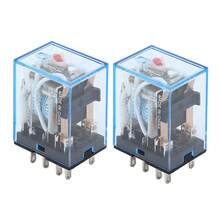 10PCS Miniature Intermediate Relay 8 Pin 2 Open 2 Close Coil Power Relay For Communication 110V - US A Type Plug(110-127V) - View 8