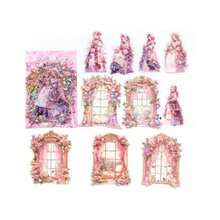 20pcs European Girl Theme Planner Stickers, Vintage Creative Aesthetic Decals, Scrapbook Collage Album DIY Decoration, Holiday Gift, Personalized Scrapbook School Stationery Supplies - 4. Lady Rose - View 10
