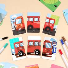 Tarjetas de palabras CVC para niños, tarjetas de rompecabezas de palabras de 3 letras 54 piezas, juegos divertidos de fonética y ortografía, juguetes de aprendizaje de palabras a la vista, actividades de lectura para jardín de infantes, preescolar y niños pequeños, suministros educativos para el aula y la escuela en casa, regalos de vuelta a la escuela para niños y niñas - Multicolor - Ver 6