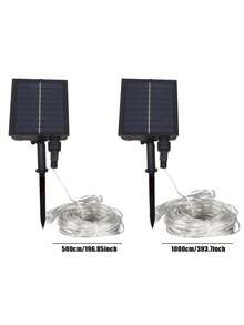 Solar Powered Outdoor String Lights, 4 Modes, Quick Storage, Portable, Perfect For Camping, Yard, Garden, Canopy And More - Solar-powered Colored Lights - View 12