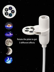 Proyector de luz nocturna de galaxia y cielo estrellado, parche de proyección portátil, luz nocturna LED ajustable 360°, adecuado para dormitorio, techo del hogar, decoración de coche, regalo - Proyector - Ver 3