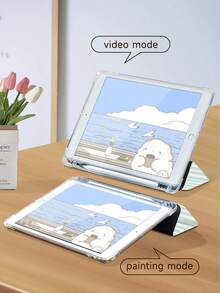 Kingsung Blau-Gelbe Streifen, Hundetablett Schutzhülle, kompatibel mit iPad Air 8(M4)2026(11-Zoll), Air 8(M4)2026(13-Zoll), 9.7/10.2/10.5/10.9/12.9/Pro 11, 10. Generation, kompatibel mit Samsung Galaxy Tab S6 Lite 10.4-Zoll, kompatibel mit Kindle Paperwhite 12. Generation 2024, Kindle (11. Generation) 2022 Version, weicher Sturzschutz, intelligenter Ständer/automatisches Aufwachen/Schlafen. - Verschiedenfarbig - Übersicht 7
