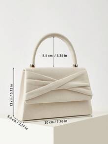 REMANLAND 1 pieza Elegante bolso de terciopelo con lazo estilo cisne, adecuado para mujeres para asistir a fiestas y bodas, también apto para niñas y damas. - Beis - Ver 4