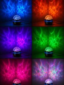 1pc [Starry Sky Projection Lamp] USB Powered Remote Control Atmosphere Night Light, Suitable For Bedroom, Dorm, Game Room, Party Scene Decoration - Multicolor - View 5
