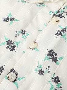 ii Camisa casual de verano para mujer con estampado y ribete de volantes - Albaricoque - Ver 11