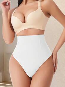 High Waist Seamless Shaping Panties For Women, Tummy Control, Butt Lifting, Waist Slimming Shapewear - White - View 8