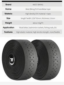 WEST BIKING Bicycle Handlebar Tape High Elasticity EVA Material Soft Comfortable And Shock Absorbing Cycling Gear - Multicolor - View 4