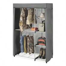 Whitmor - Mueble de varilla doble Deluxe Closet Plata con cubierta gris. Almacenaje 1 - Gris - Ver 7