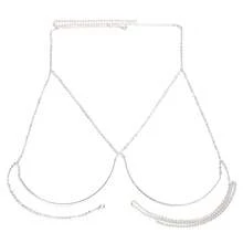 Women's Metal Chest Harness Body Chain,Geometric Bikini Body Jewelry,Fashion Statement Chain For Party,Prom,Nightclub& Beach Wear,Metal Body Accessory - 17A-000040-2 - View 15
