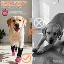 Anti Slip Dog Socks To Prevent Licking Paws, Hot Pavement Dog Boots And Paw Protectors Booties For Hardwood Floors With Heart Grippers, Dog Shoes For Small Medium Lar Senior Dogs Indoor XS - XSmall - View 6
