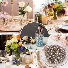 200g Artificial Floating Non-Porous Pearls For Vase Filler, With Water Absorbent Gel Beads, 10mm/16mm/20mm Mixed Sizes, For Vase Decoration, Wedding Decor, Vase Filler, Floating Candle Decoration, Home Center Table Decor, Suitable For DIY Wedding, Birthday, Theme Party, Valentine's Day Decor, Halloween Decor And Christmas Center Decoration (Includes Water Beads) - Black - View 7