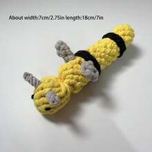 Little Bee Shaped Chew Rope Toy For Pets, Durable, Teeth Cleaning, Interactive Training, Suitable For Medium And Large Dogs, Stress Relief, Pet Supplies - Little Bee - View 6