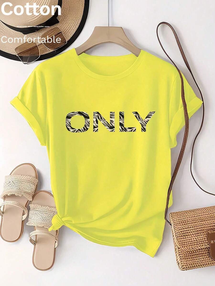 Women T-Shirts - Light Yellow - View 1