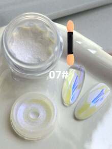 變色龍極光珍珠美甲粉附抹布工具，幻彩紫綠藍漸變鏡面粉，魔幻閃耀冰透亮面美甲DIY裝飾配件套組，美人魚風(0.5g/瓶) - 彩色 - 查看 11