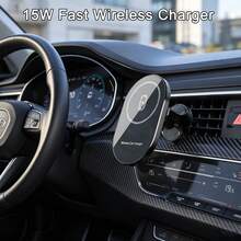 15W Magnetic Wireless Car Charger With Air Vent Phone Holder - Multicolor - View 2