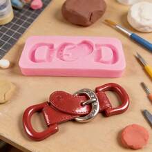 Cartoon Three-Dimensional Belt Buckle Decoration Clay Silicone Mold DIY Decorative Accessories Production Silicone Mold, Suitable For Handmade Art Production, Easy Demolding, Reusable Silicone Mold - Pink - View 5