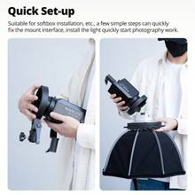 Ambitful MB01 MB02 Bowens Mount Adapter Ring & Speedlite Bracket For Yongnuo YN150 Go Dox Speedlight - View 6