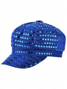 1/2pcs D EXCEED 70s Style Sequin Rhinestone Hat, Women's Party Dance Hat, Disco Daily Wear, Birthday Ball, Ballroom Stage Performance Carnival Accessory - Multicolor - View 20
