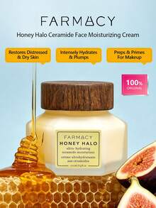 Farmacy Honey Halo 修復保濕霜,深層補水 & 提亮,睡眠屏障支持,適合所有膚質包括敏感肌,長效滋養保濕不油膩,完美妝效,女性日常使用,適合初學者,韓系美妝,禮物,25ml/0.8 Fl Oz - 25毫升 - 查看 2