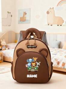 1pc Customizable Name Backpack. Cute Cartoon Excavator/Car Backpack, Sports Backpack, With Adjustable Shoulder Straps. Suitable For School, Activity Classes, Work, Commuting, Shopping And Outdoor Leisure. An Ideal Gift For Dance Enthusiasts. - Multicolor - View 22