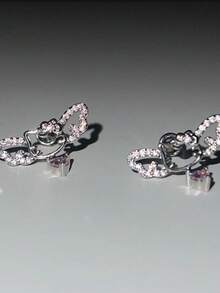 1pc Cute Cartoon Exquisite Unique Small Sweet Fashionable Design Dopamine Ins Earrings - Multicolor - View 3