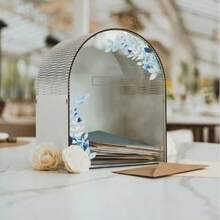 Wooden Wedding Blessing Card Gift Box, Creative Arch-Shaped Marriage Mailbox Party Decor - 1PC - View 5