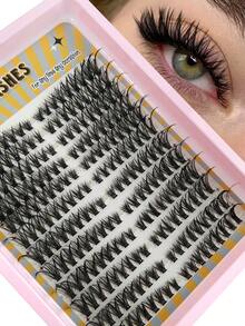 240 Pcs D Curl Individual Lashes 40P Wispy Segmented Lashes Mix 8 - 16 Mm In Length C Curly Lashes Easy Make Up Big Eyes Secret Lashes Flash Prelashes Lash Clusters,Eye Lash Clusters,Individual Eyelashes,Lashes,Fake Lashes - D - View 2