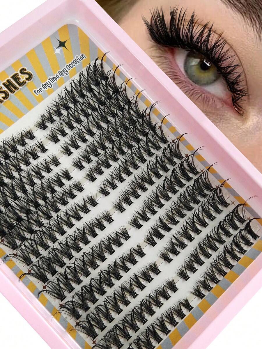 240 Pcs D Curl Individual Lashes 40P Wispy Segmented Lashes Mix 8 - 16 Mm In Length C Curly Lashes Easy Make Up Big Eyes Secret Lashes Flash Prelashes Lash Clusters,Eye Lash Clusters,Individual Eyelashes,Lashes,Fake Lashes