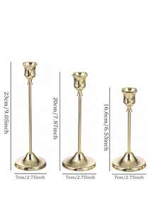 Candle Holder Set/Elegant Candle Holder, Metal Candle Holder, Cone-Shaped Candle Holder, Fireplace Decor Candle Holder, Wedding Decor Pillar Candle Holder, Elegant Metal Candle Holder, Vintage Candle Holder, Wedding Use, Holiday Decor, Banquet - Luxury Model - View 4