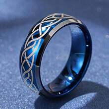 Men Wedding Rings - 8 mm, schwarz und roségold. - Übersicht 4