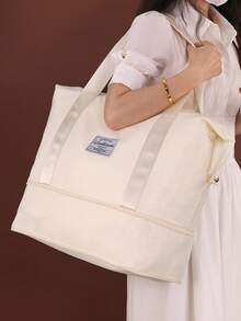 Borsa da viaggio grande da donna con scomparti per asciutto e bagnato, borsa multifunzionale portatile a spalla per casa, nuoto, palestra, viaggio, attività all'aperto, grande capacità, borsa da viaggio per affari e all'aperto, borsa da spiaggia, accessori essenziali per viaggi d'affari e spiaggia - Multicolore - Visualizzare 5