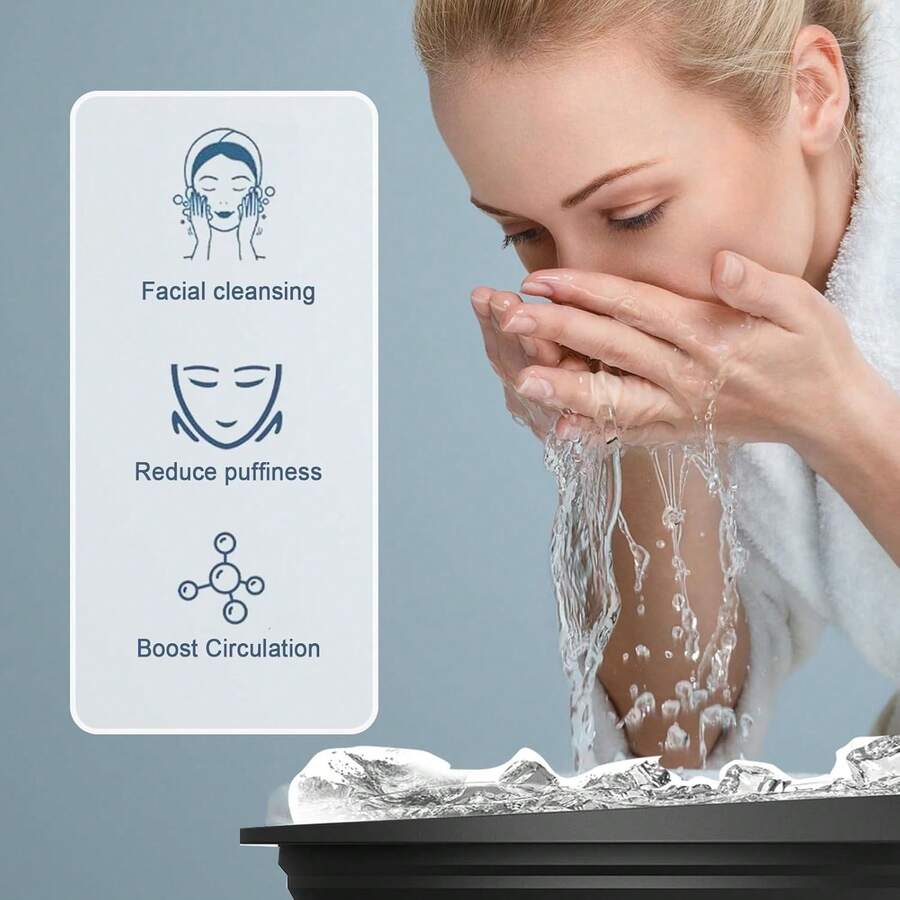 Silicone Foldable Ice Face Basin Ice Cube Mold, Suitable As A Gift For Family - Multicolor - View 1