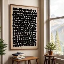Abstract Wall Arts Black Dots Posters Minimalist Pattern Canvas Prints Geometric Design Wall Decor Canvas Art Print For Living Room Bedroom Office Housewarming Gifts Birthday Gifts Anniversary Gifts Unf - A - View 2