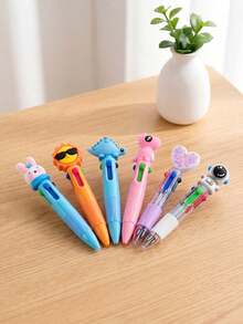 10支裝4色圓珠筆，幼兒園禮物派對小禮品，趣味禮品組，適合生日與兒童派對 – 令人愉悅的書寫圓珠筆 - 彩色 - 查看 2