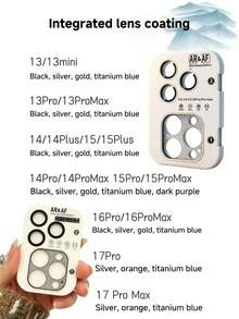 1 pieza Funda protectora de lente de cámara de aleación a prueba de golpes de grado militar azul oscuro con cobertura completa, compatible con iPhone 17 Pro Max, soporta el modo de disparo original - Azul Marino - Ver 8