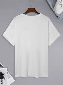 Men's T-Shirt. Short-Sleeved T-Shirt For Men With The Print 'I Love Myself Enough To Go To The Moon And Back'. Comfortable And Casual Short-Sleeved T-Shirt For Summer. - 白色 - 查看 2