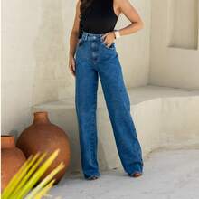 Sky Wide Leg Pants - Light Wash - View 1